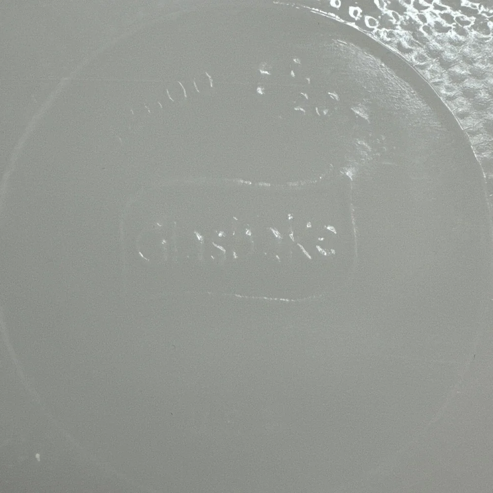 Glasbake Casserole Dish Unisex‎ OS White Green Daisy Milk Glass Oval J2600 MCM